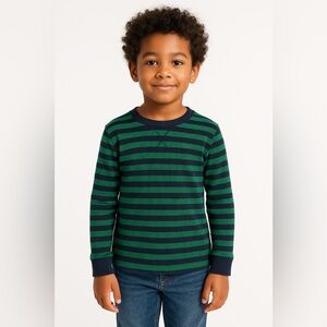 Dip Long sleeve Thermal Striped Top Size Small